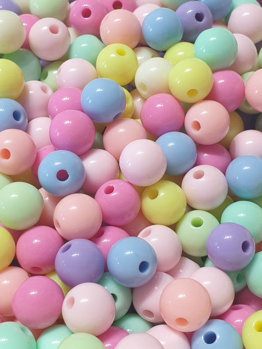 Soft Pastel Colour Beads 8mm or 10mm