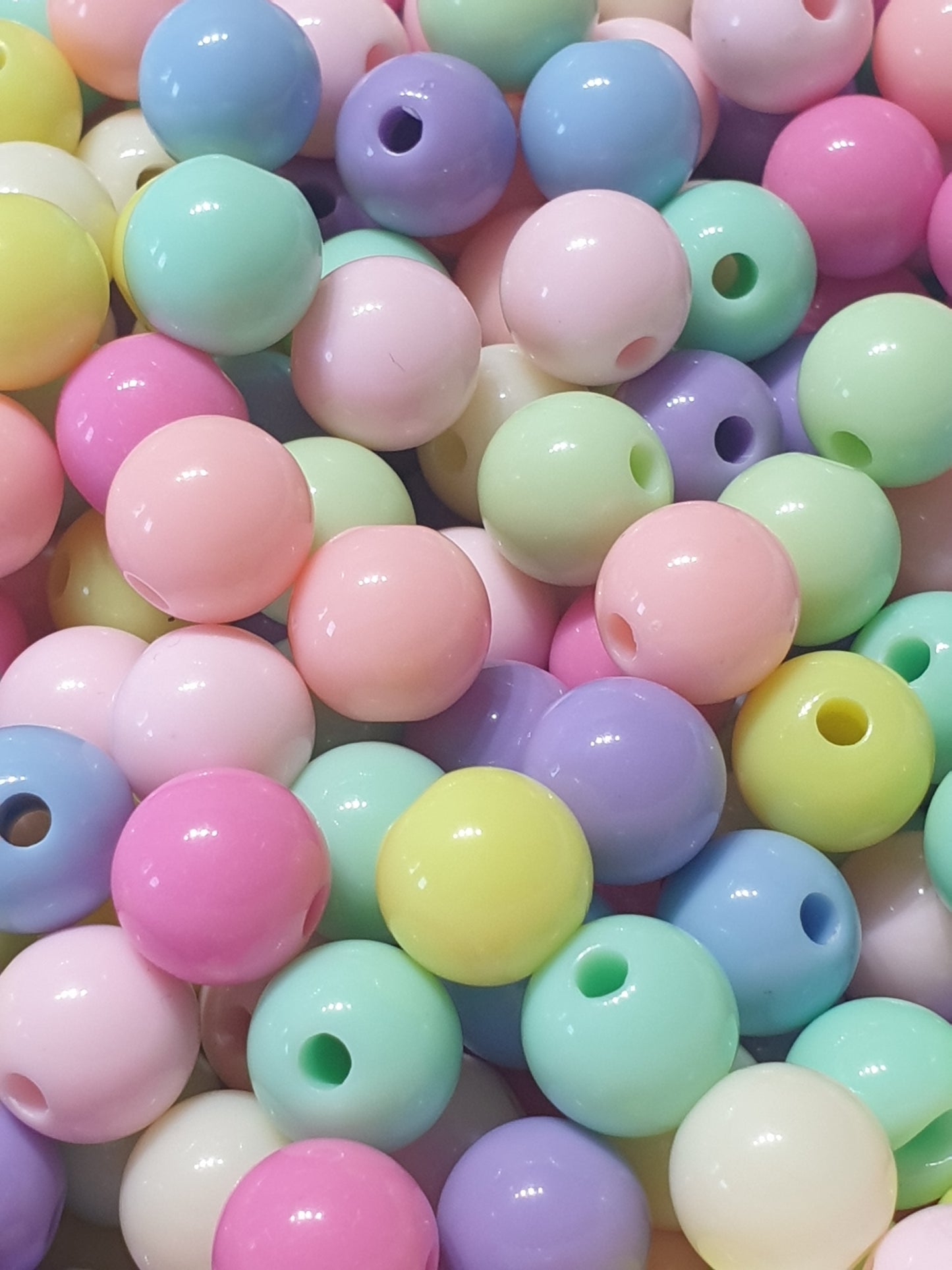 Soft Pastel Colour Beads 8mm or 10mm