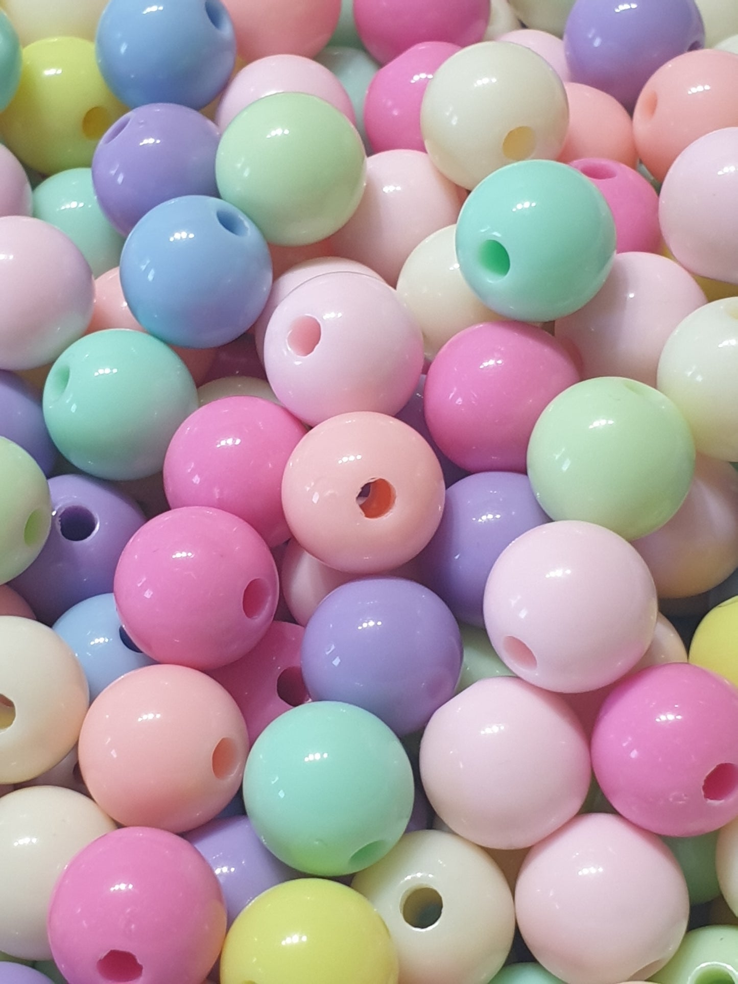 Soft Pastel Colour Beads 8mm or 10mm