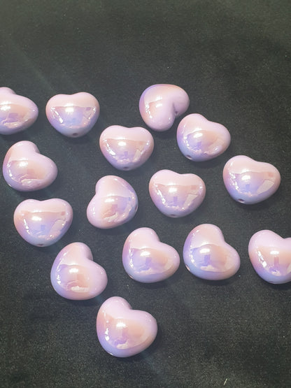 Soft Purple Hearts. Chunky and very shiny