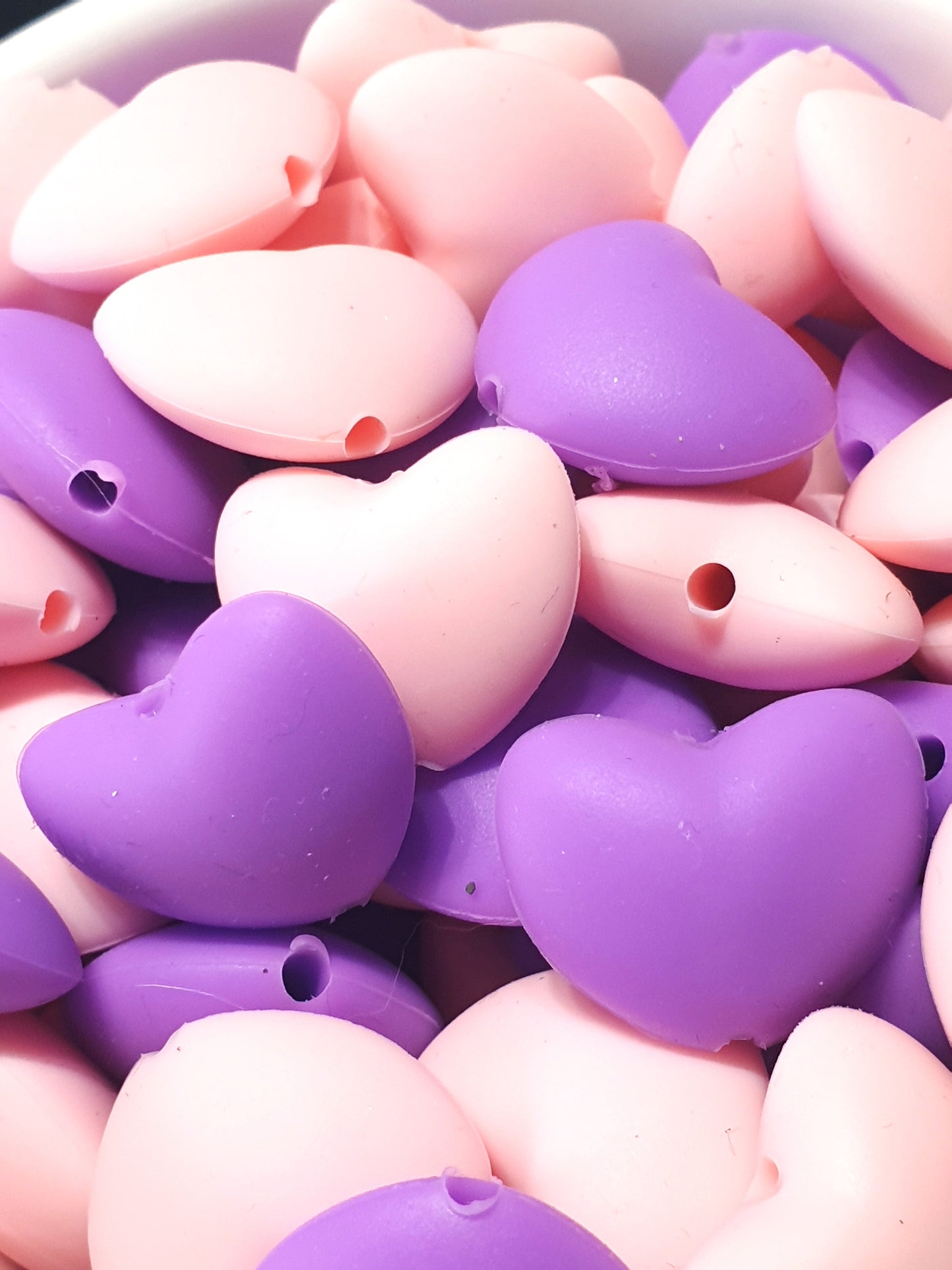 Hearts Silicone Pink and Purple