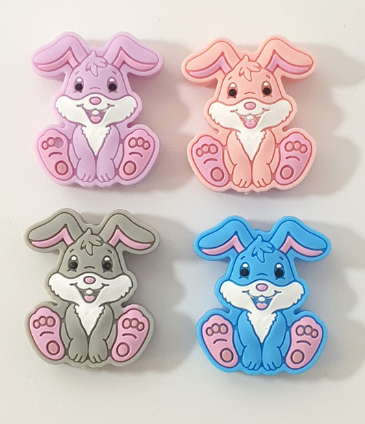 Bunny Rabbit. Focal Silicone. Can fit on pen.