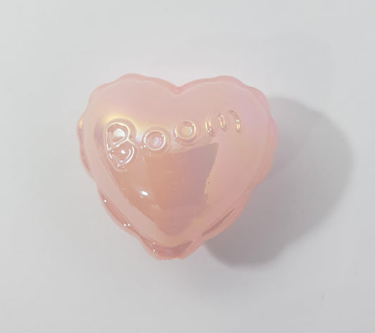 Heart Boom Hot Love bead. Pink. Fits on Pen.