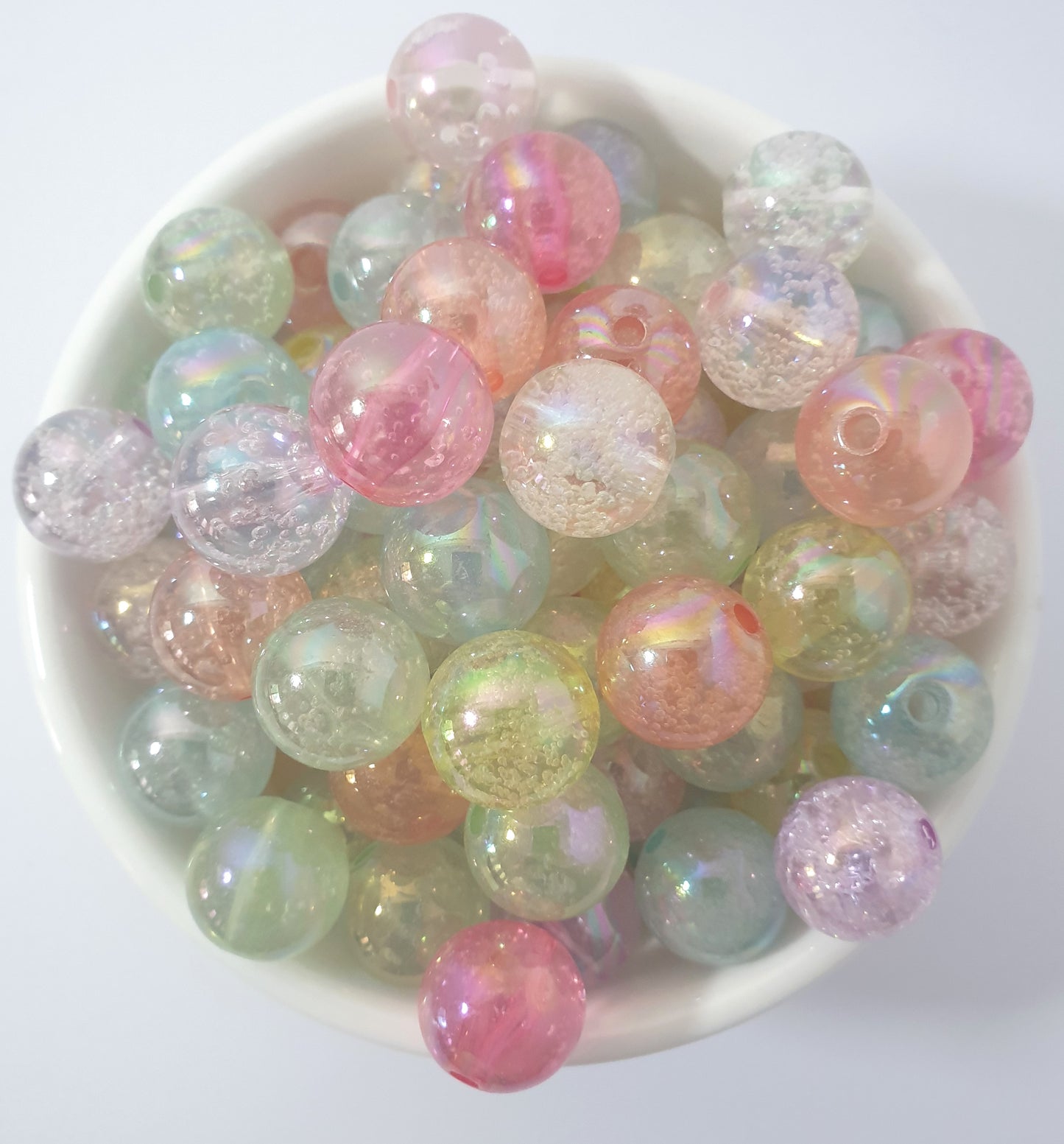 Round Beads 16mm with Tiny Bubbles. 16mm. Amazing look. Very beautiful. Lots of colours to choose.