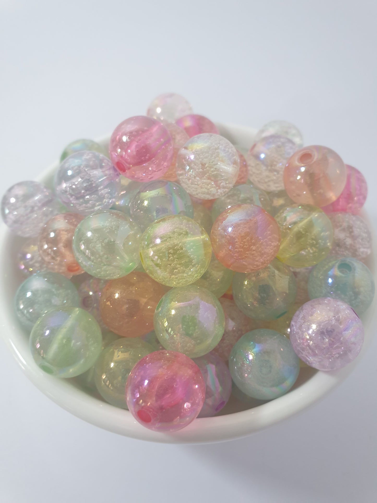 Round Beads 16mm with Tiny Bubbles. 16mm. Amazing look. Very beautiful. Lots of colours to choose.