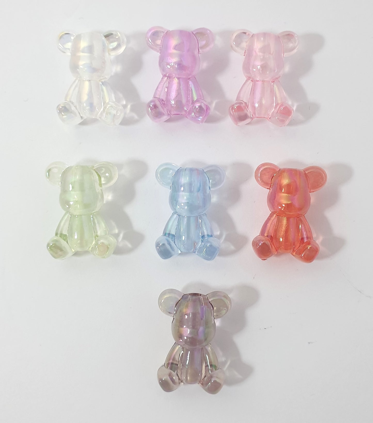 Bears Transparent. Receive 5 Bears. Fit on beaded pens.