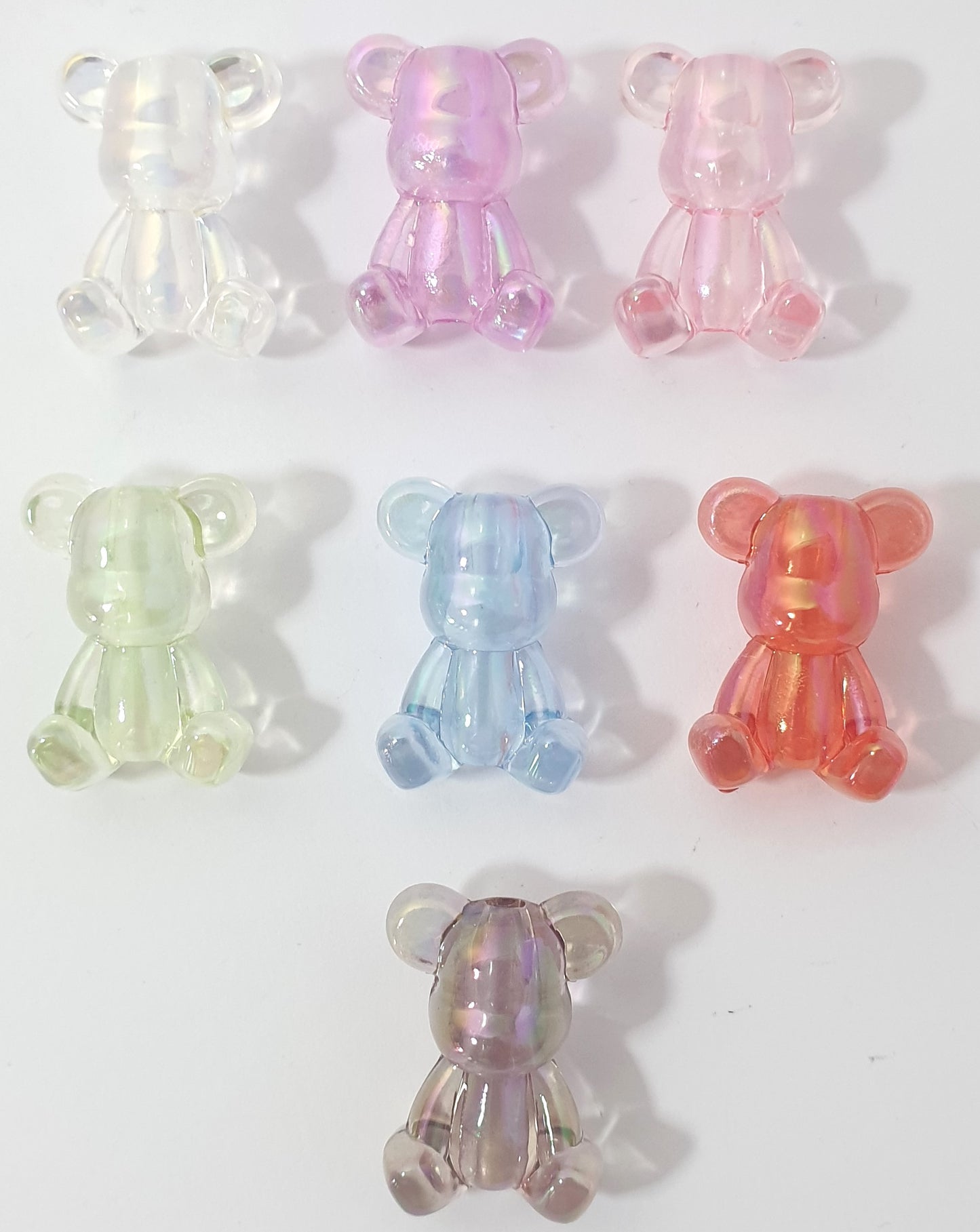 Bears Transparent. Receive 5 Bears. Fit on beaded pens.