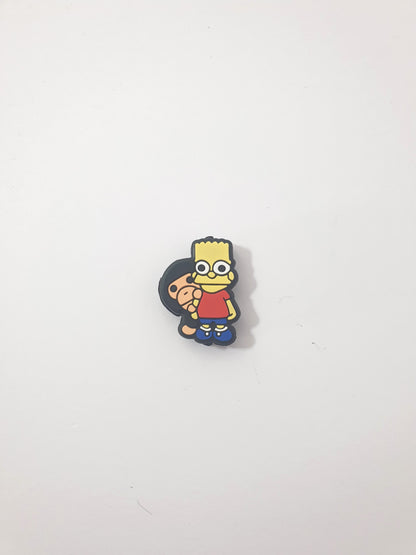 Bart and Monkey Focal Silicone bead. Can fit on pen.