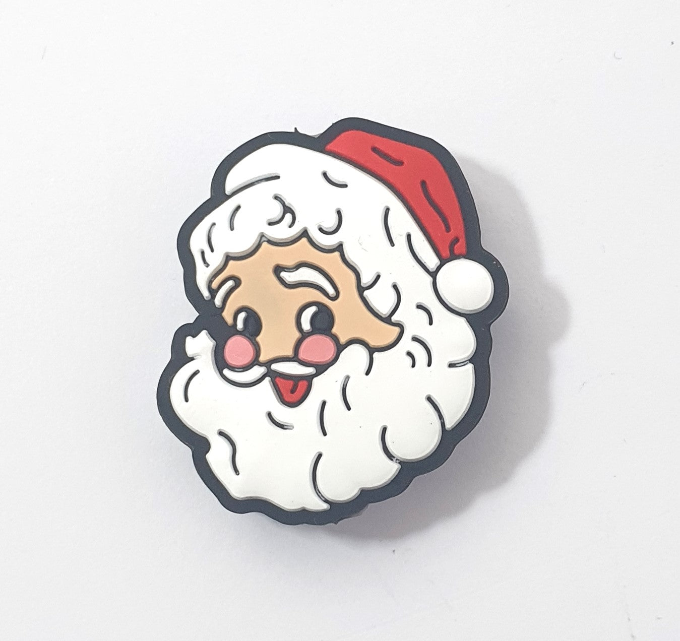 Santa. Focal Silicone bead. Can fit on pen.