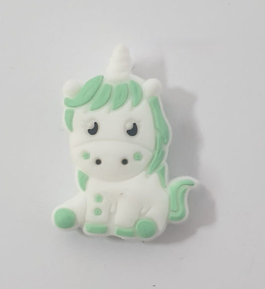 Unicorn. Focal Silicone bead. Can fit on pen.