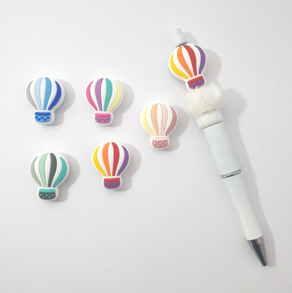 Hot air Balloon. Focal Silicone. Can fit on pen.