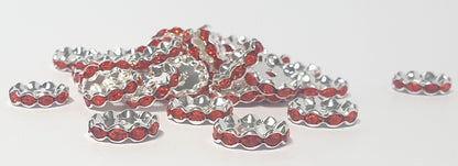 Spacer Wavey Red 15mm Ideal for bracelets and add to beadable blanks.