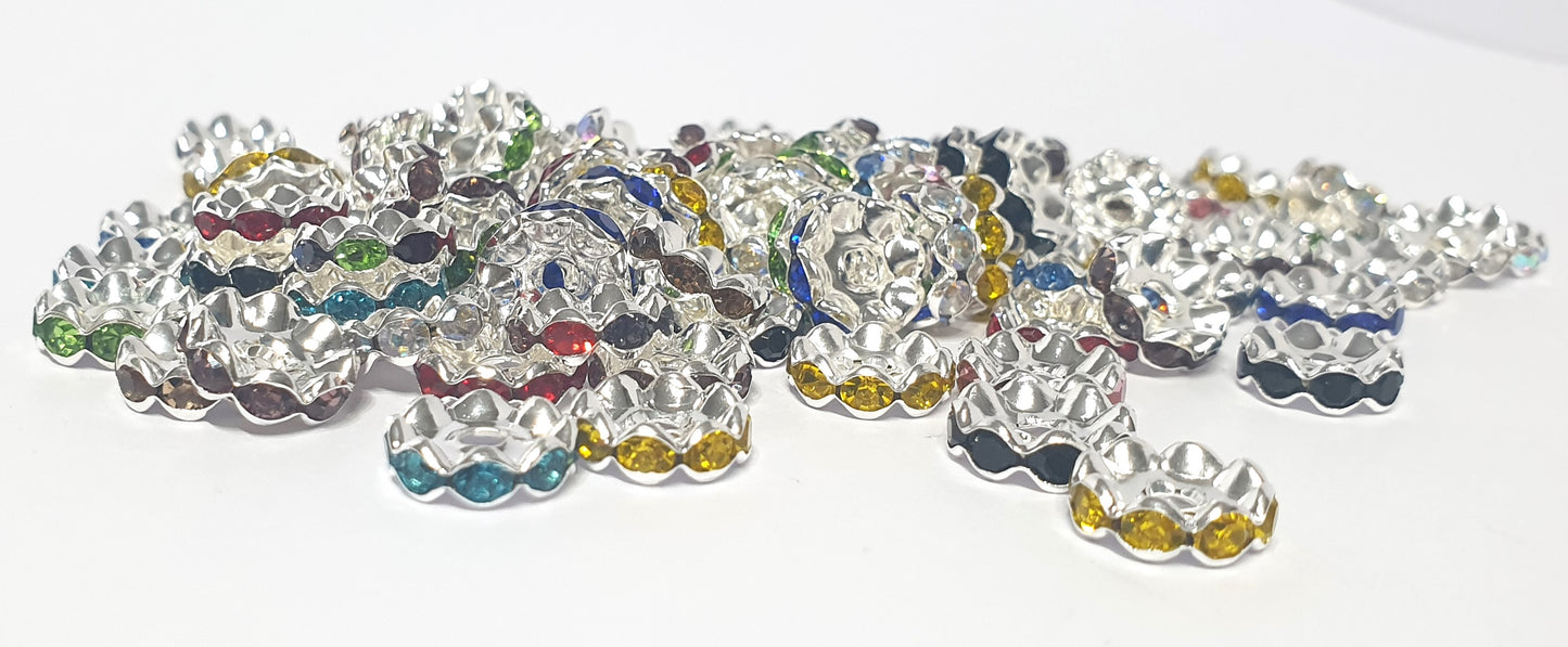 Spacer Wavey 12mm Silver Multicolor. How many would you like?