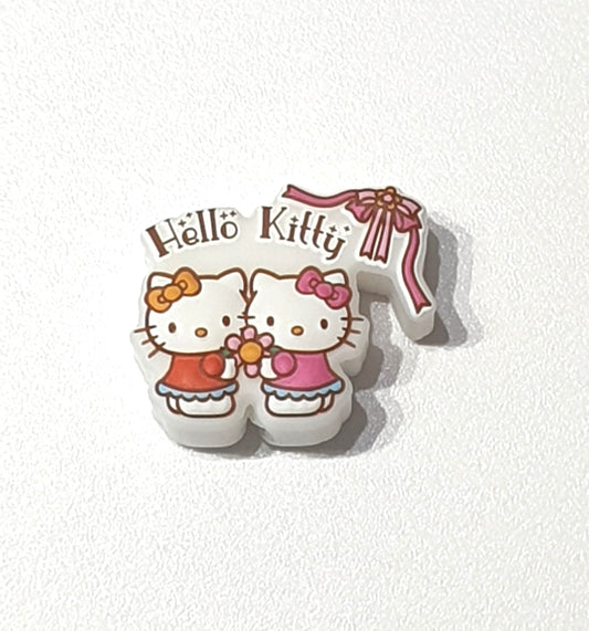 Kitty Pair (small) Focal Silicone. Can fit on pen.