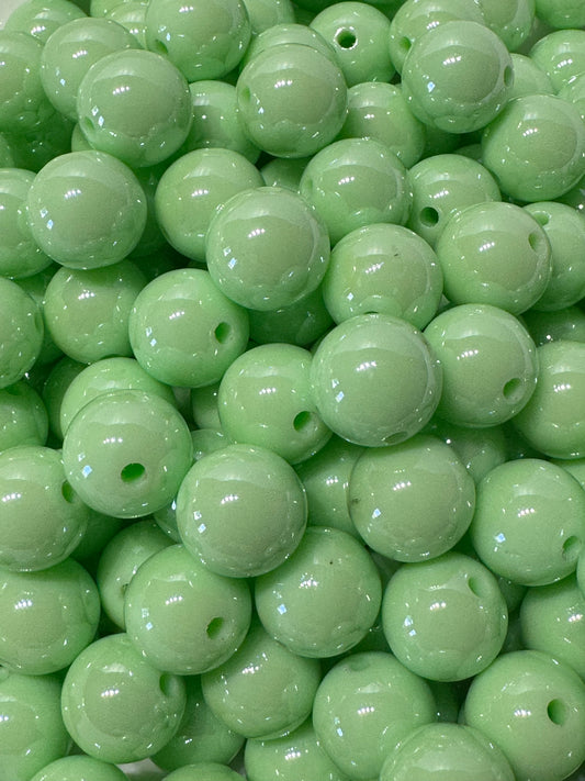 Round Green Beads 16mm