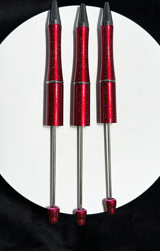 Red Beadable Pen Blank