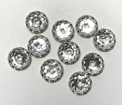 Spacer silver 15mm Crystal look. Ideal to add to your beadable blanks.