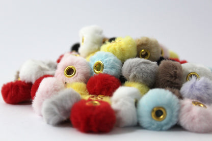 Fluffy Pom Pom Beads 16mm mix. Large Hole. How many would you like?