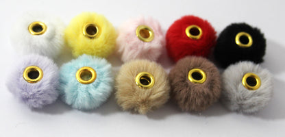 Fluffy Pom Pom Beads 16mm mix. Large Hole. How many would you like?