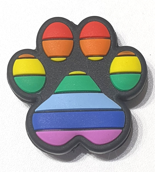Rainbow Paw Focal Silicone. Can fit on pen.