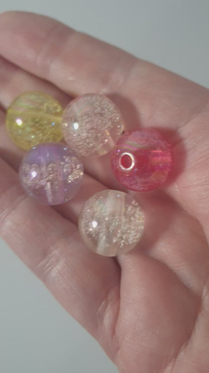 Round Beads 16mm with Tiny Bubbles. 16mm. Amazing look. Very beautiful. Lots of colours to choose.