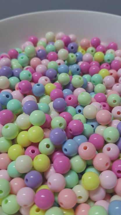 Soft Pastel Colour Beads 8mm or 10mm