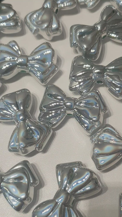 Bows Silver very shiny 30mm Fit on Pen