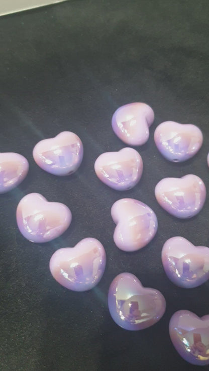 Soft Purple Hearts. Chunky and very shiny