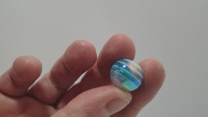 Striped 16mm round beads. 16mm. Many colours to choose.